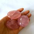 Wholesale Natural crystal palm stone heading rose quartz Palm Stone polished crystal Gemstone for home decoration