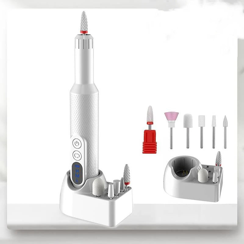 Electric Cordless Metal Nail Art Drill Machine Set Pedicure Milling Cutter Polisher with Bit Manicure & Pedicure Nail Art Tool