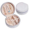 Outdoor Travel Portable Multifunction PU Leather Velvet Jewelry Box Ring Earrings Small Jewelry Storage Case Box