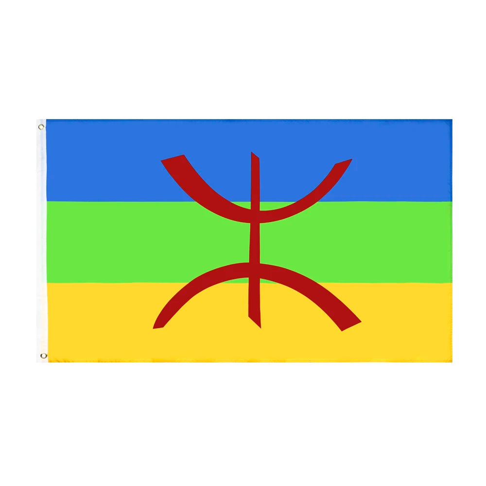 Wholesale Ready to Ship 3X5FT Kabylie Kabylia Amazigh Berber Flag