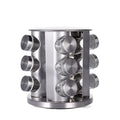 12/16/20 Pcs Countertop 360 Rotating Revolving Spice Rack Storage Stainless Steel Spice Rack Organizer