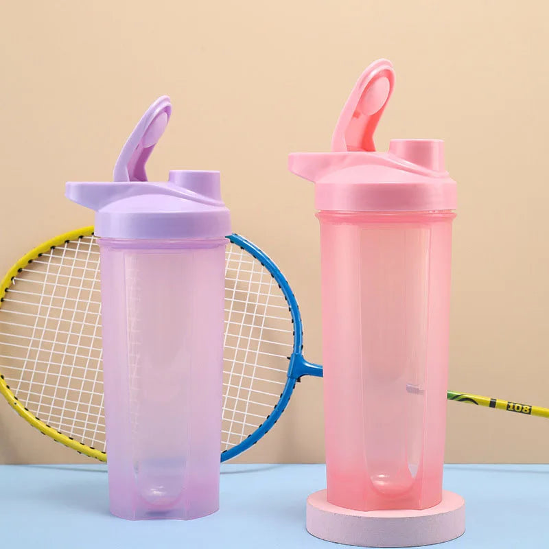 Custom  Hot Bpa Free Blank Clear Reusable Drinking Plastic Gym Sport Protein Shaker Botellas De Agua Water Bottle