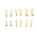 Copper Animal Hoop Earrings Cute Butterfly Horse Circle Kids Earrings Jewelry Gift for Women