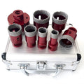 Drills-King 8pc Diamond Hole Saw Kit 20+25+32+40+45+50+68mm M14 Dry Drilling Porcelain Tile Ceramic Marble Diamond Drill Bit Set