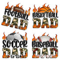 Dad Hero Design Pattern Iron on Transfer for Clothe 3d Vinyl Heat Transf Stickers Clear Film Screen Print Transfers for T-shirts