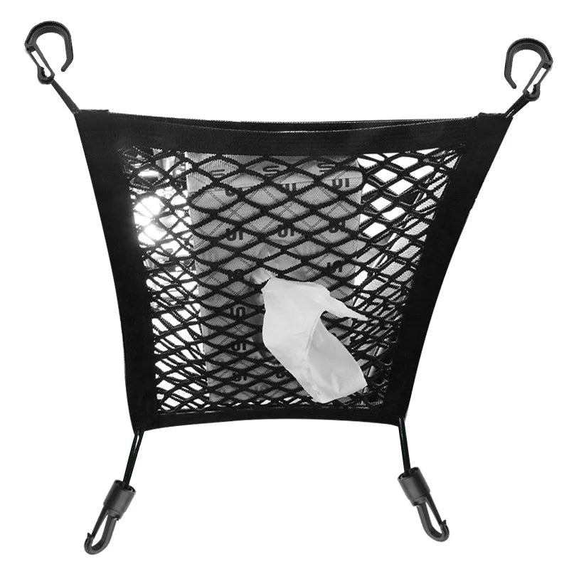 Universal Mesh Cargo Net Hook Pouch Holder Living Room Multi-Pocket Organizer Nylon Fabric Eco-Friendly