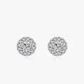 Ailmay Genuine 925 Sterling Silver Sun Flower Dazzling Cubic Zirconia Earrings for Women Classic Wedding Statement Jewelry