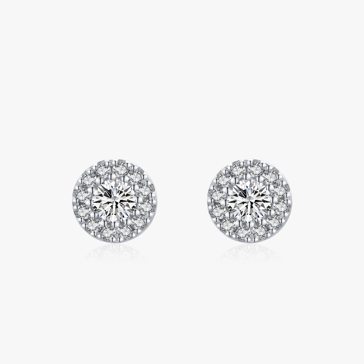 Ailmay Genuine 925 Sterling Silver Sun Flower Dazzling Cubic Zirconia Earrings for Women Classic Wedding Statement Jewelry