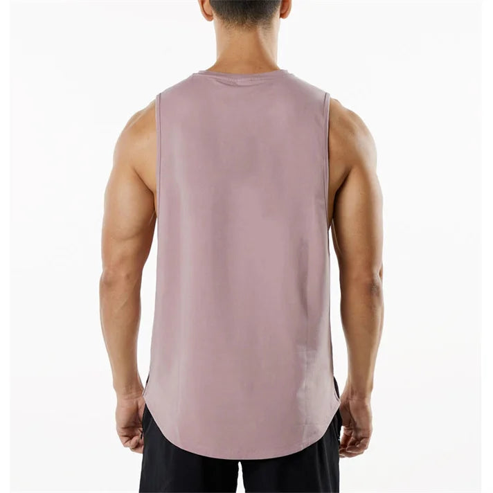 Muscle Tee Fitness Bodybuilding Sleeveless T Shirt Quick Dry Workout Sleeveless Basketball Gmy Tank Top Men