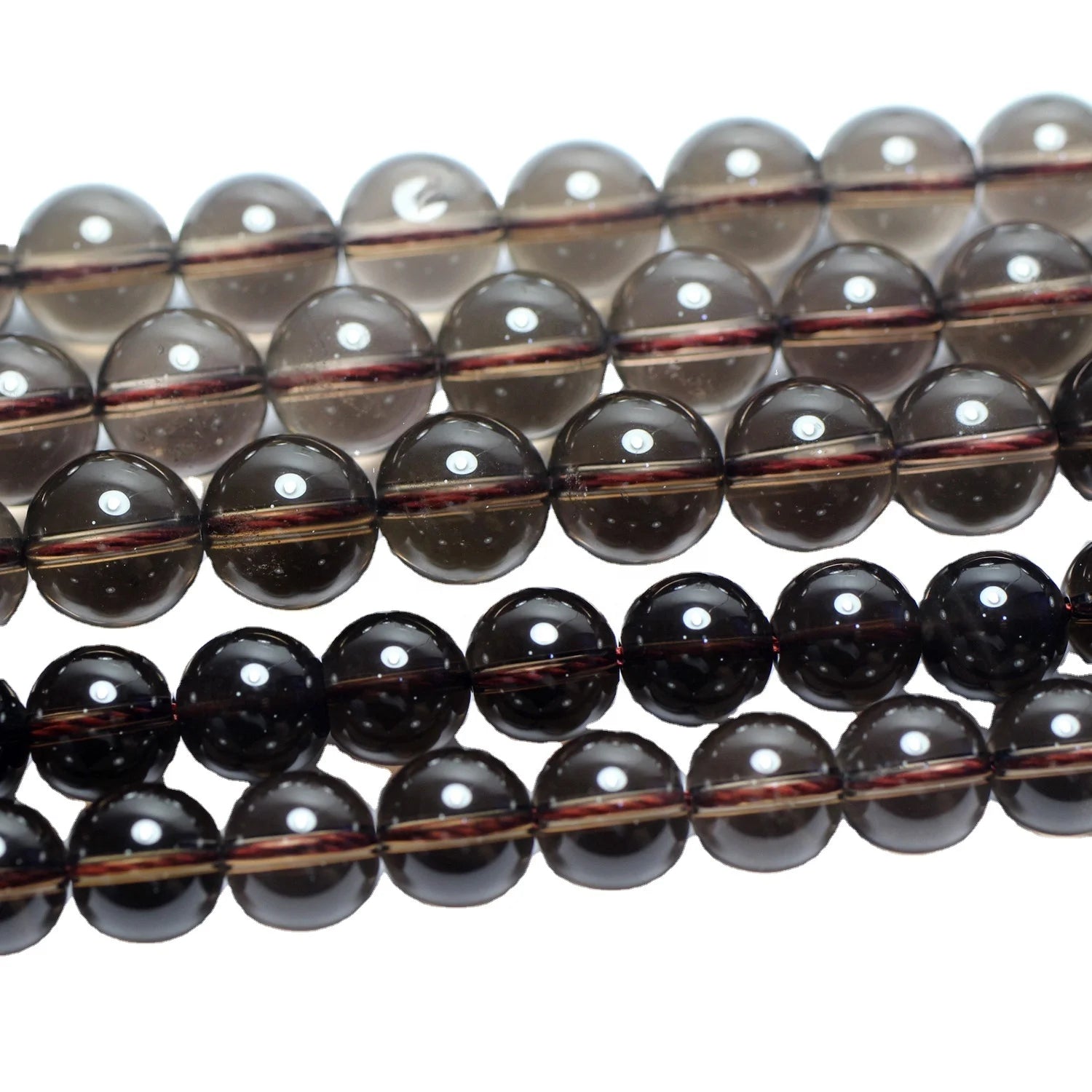 Wholesale Natural Mineral Smoky Quartz Semi-precious Gemstone Stone Loose Beads for Jewelry Making & DIY Bracelet