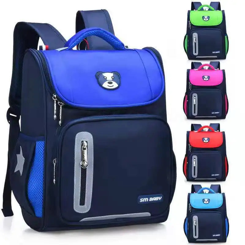 Full Printing School Bag Backpack Popular Cheap Price Polyester Blue Style Color Material Origin Kids Bags