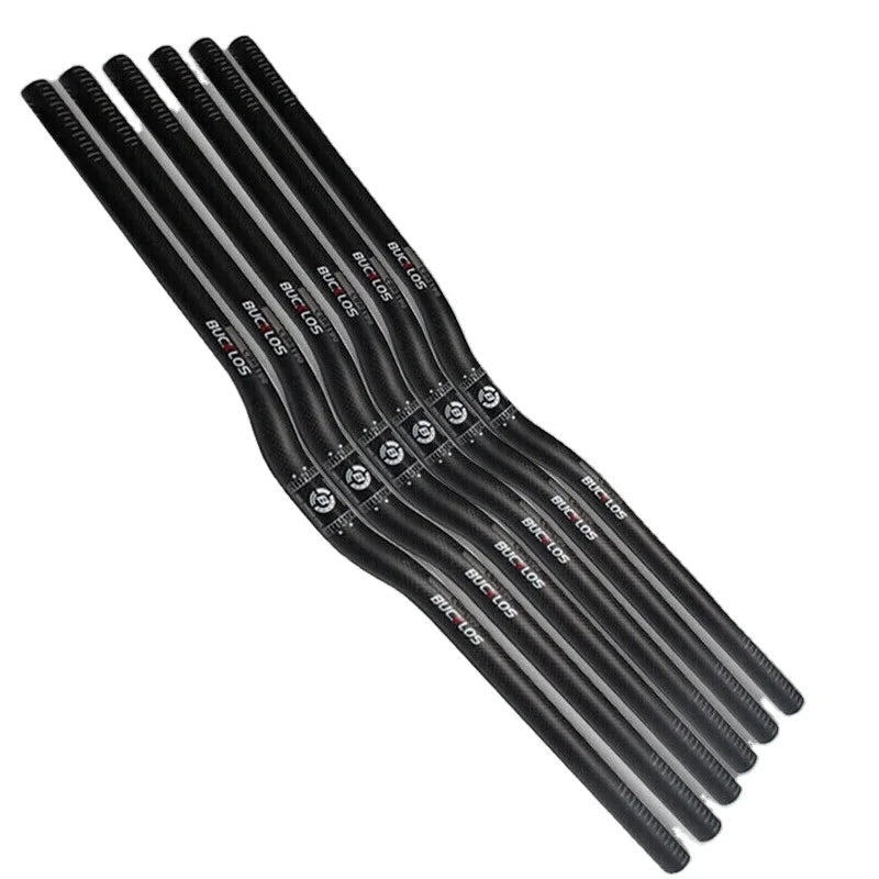 BUCKLOS MTB Handlebar Bicycle Carbon Fiber Handlebar 25.4/31.8mm Matte Riser/Flat Bicycle Parts 660/720/760mm Bicycle Handlebar