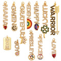 New Word MAMA GWEN GRATEFUL HAPPY LOVE EDEN PEACE JOY PRESLEY LUCKY Letter Charm Pendant JewelryNecklace Hand Making Supply M22