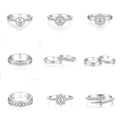Tonglin Fine Jewelry Manufacturer 925 Sterling Silver Zircon Engagement Wedding Ring for Women