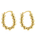 Customizable 18K Gold Plated U-Shape Metal Beads Luxury Stainless Steel Hoop Earrings Diamond Big Dangle Hoop Jearlry Girls