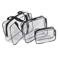 Custom Logo PVC Transparent Travel Toiletry Bag Clear Crossbody Makeup Bag MOQ 100pcs