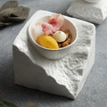 INS Ceramic Soup Bowl White Irregular Molecular Gastronomy Salad Dessert Cold Dish Bowl Restaurant Tableware Set Microwave Safe