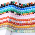1 Strand 15\" Natural Agate Onyx Quartz Sodalite Gemstone Loose Stone Beads 8mm for Bracelet Making
