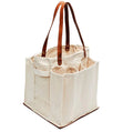 Eco-Friendly Biodegradable 7-Pocket Farmer's Market Tote Shopping Tote Bag Picnic Food Storage