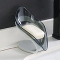 Custom Leaf-shape Eco Friendly Modern Plastic Self Draining Bathroom Soap Dish Holder with Drain and Soap Case