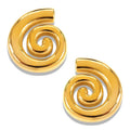 Wholesale New Fashion Stainless Steel Minimalist 18k Gold Plated Geometric Spiral Stud Earrings Hypoallergenic Women Jewelry