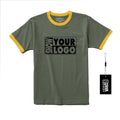 Free Labels Print Boys and Girls High Quality 210gsm 100% Cotton Teen Ringer T Shirts Printing With Your Design and Custom Label