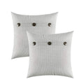Decorative Linen Throw Pillow Covers Cushion Cover Triple Button Vintage Farmhouse Pillowcase for Couch Sofa Bed