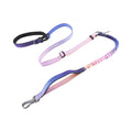 QQPETS Comfortable Nylon Dog Leash Adjustable Waist Hand-Free Crossbody Bungee for Medium Large Dogs for Walking Running Car
