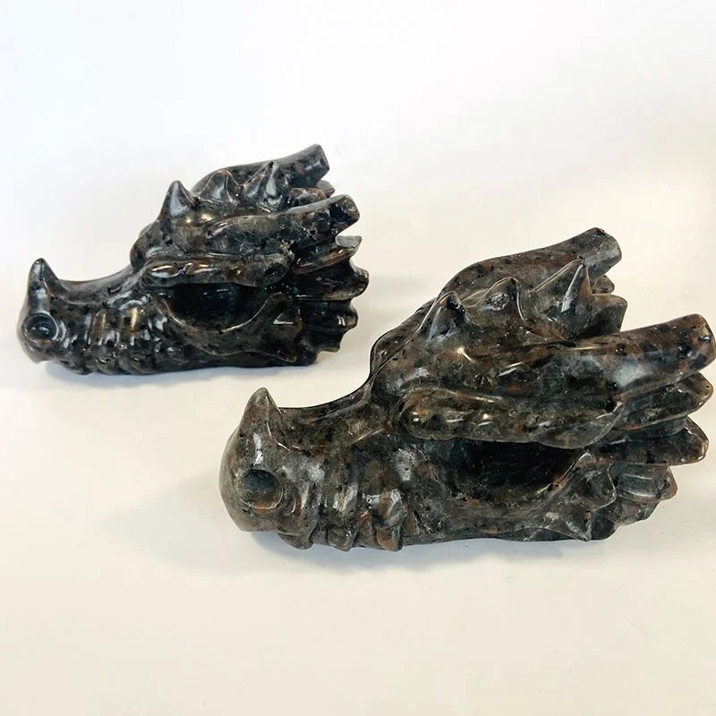 Dragon Head Crystal Wholesale Yooperlite Dragon Head Crystal Hand Carved Crystal Crafts for Fengshui