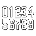 Wholesale Custom Plastisol Ready to Press Vinyl Iron on Sticker Logo Screen Printed Heat Transfer Numbers for T Shirts
