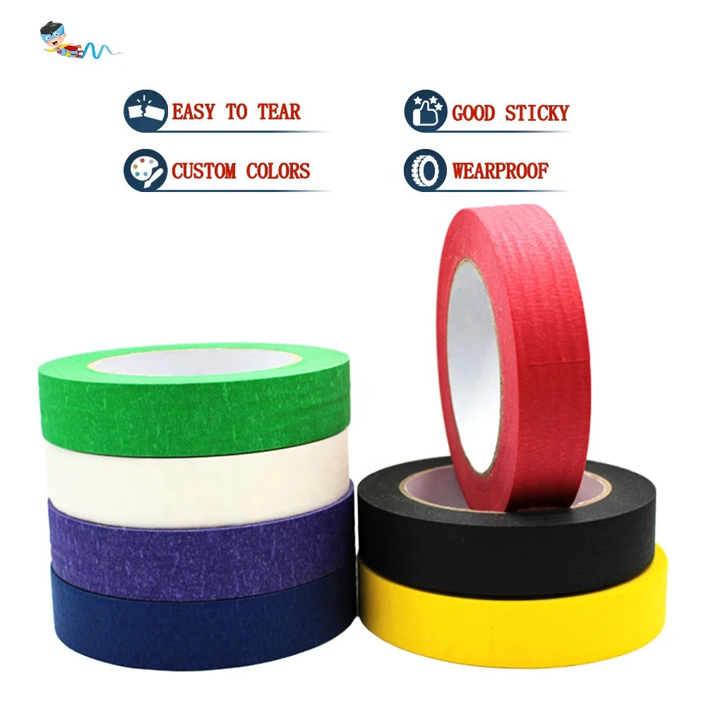 Recyclable Degradable Colorful Rainbow Spray Paint Painter Label Packing DIY Craft Idea Decoration Paper Masking Adhesive Tape MegaBDM