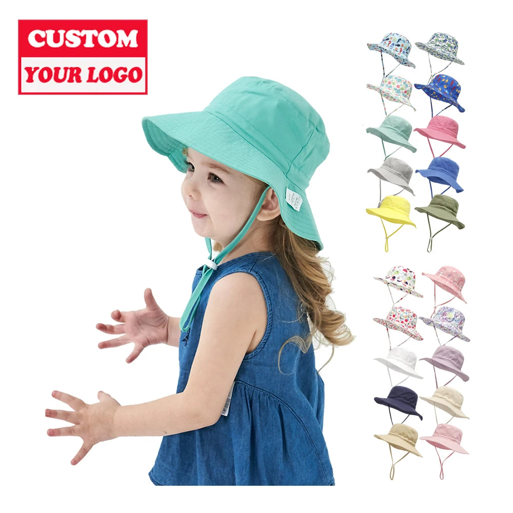 Spring Summer Fisherman Bucket Hat for Baby & Children Boys & Girls Outdoor Panama Hat-Promotional