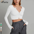 Women's Off  Shoulder Top Casual Basic Tee for Women Workout Basic Outdoor Long Shirt Knitted Cardigan Crop Top BM Short Top