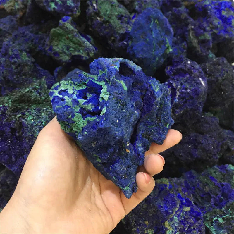 Wholesale Natural Azurite Malachite Mineral Specimen Green Love Crystal Image Azurite Malachite Crystal Crafts Feng Shui Rough MegaBDM