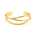 New Arrival 18K Gold Plated Minimalist Line Women's Trendy Fashion Cuff Bracelet Popular Jewelry for Girls