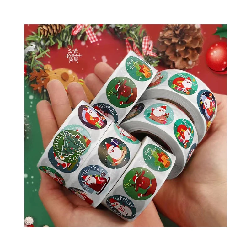 Gift Box Logo Advertising Promotion Sticker Sheet Self-Adhesive Vinyl Cut Stickers Sheet Custom