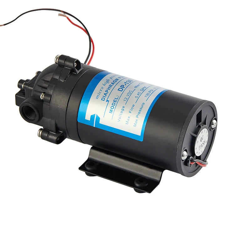 DP-130 High-Pressure 1.7L/min Electric Chemical Booster Pump 12V/24V DC Micro Diaphragm Pumps 130Psi Diaphragm Motor Vacuum Pump