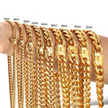 316 Stainless Steel 14mm Thickness Cuban Chain Dog Collar with Diamonds 18k Gold