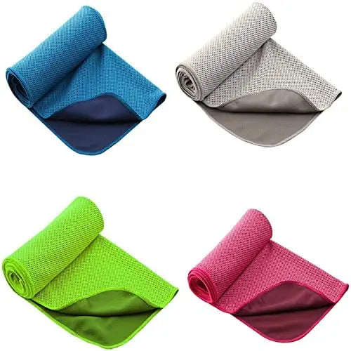 RTS Custom Quick Dry Travel Sport Gym Magic Instant Ice Microfiber Cooling Towel with Silicone case