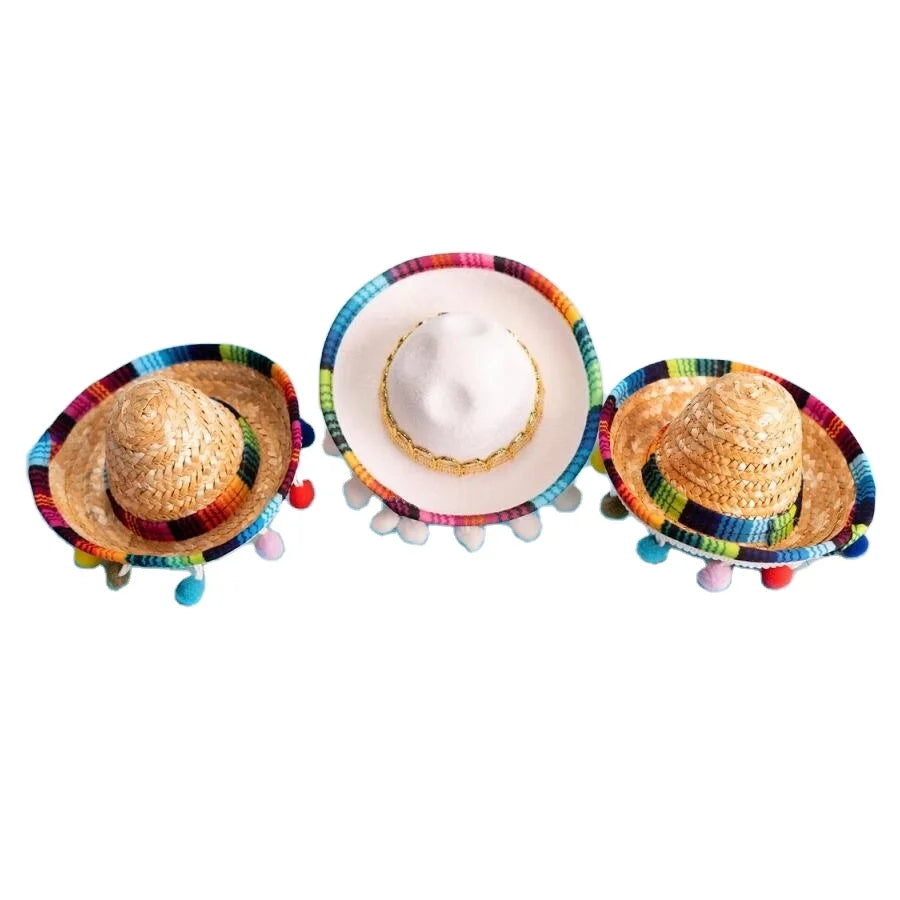 Mexican Theme Bridal Shower Bachelorette Party Mini Final Fiesta Sombrero Hats With Veil