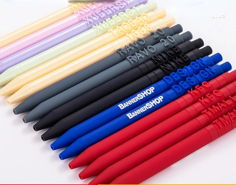 Creative Simple DIY Letters Personalized Gel Pen Cute Solid Color School Stationery Custom Logo Plastic Gift for Students