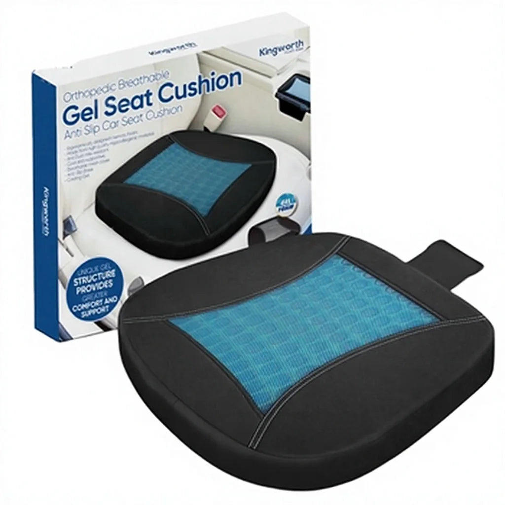Kingworth Customizable Size Portable Amortiguar Car Seat Cushion Gel Memory Foam Chair Cooling Seat Cushions