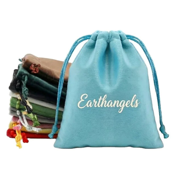 Custom Logo Recyclable Velvet Pouch Small Jewelry Container Promotional Packaging for Black Velvet Pouch Bag