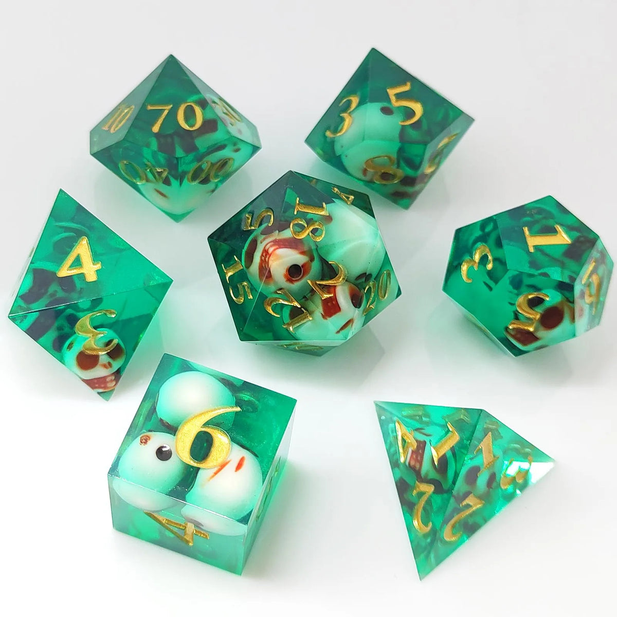 In-Stock D&D Polyhedral Custom Resin Sharp Edge Dice for Board Game Use