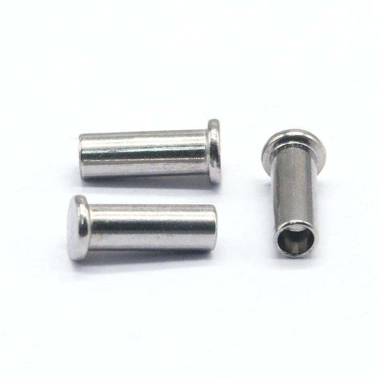 China Manufacturer's Custom Galvanized Carbon Steel Round Flat Head Hollow Semi-Tubular Rivets