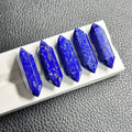 Natural Dark Blue Lapis 8mmx32mm Hexagonal Prism Loose Gemstones Lapis Lazuli Stone