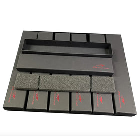 Customized Black Paper Jewelry Box with Velvet Lining Floral Pattern Octagonal Shape Lid Bottom Bracelet Box Long Chain