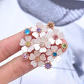 Creative Literary Purple Hydrangea Plant Flower Brooch Ladies Western Pin Sweater Brooch Accessories