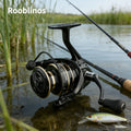 [Germany Stock] Rooblinos NX Spinning Fishing Reel 5.2:1 Gear Ratio Plastic Body Two-Speed System 1000-7000 Series
