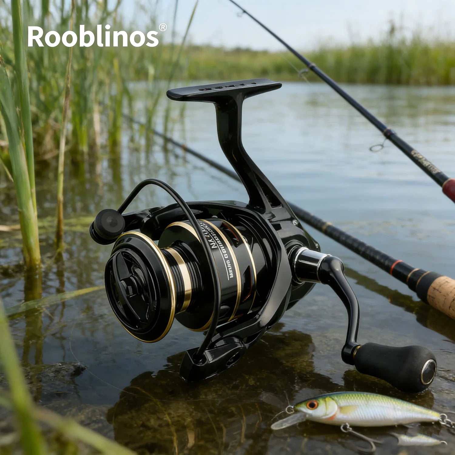 [Germany Stock] Rooblinos NX Spinning Fishing Reel 5.2:1 Gear Ratio Plastic Body Two-Speed System 1000-7000 Series